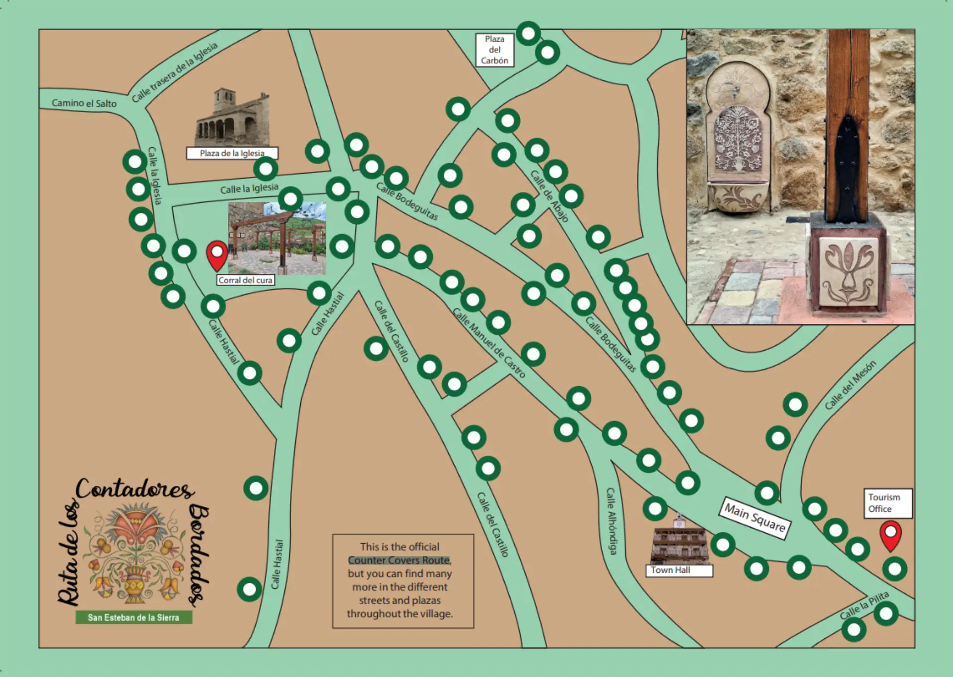Leaflet on the counter covers route, page 2.